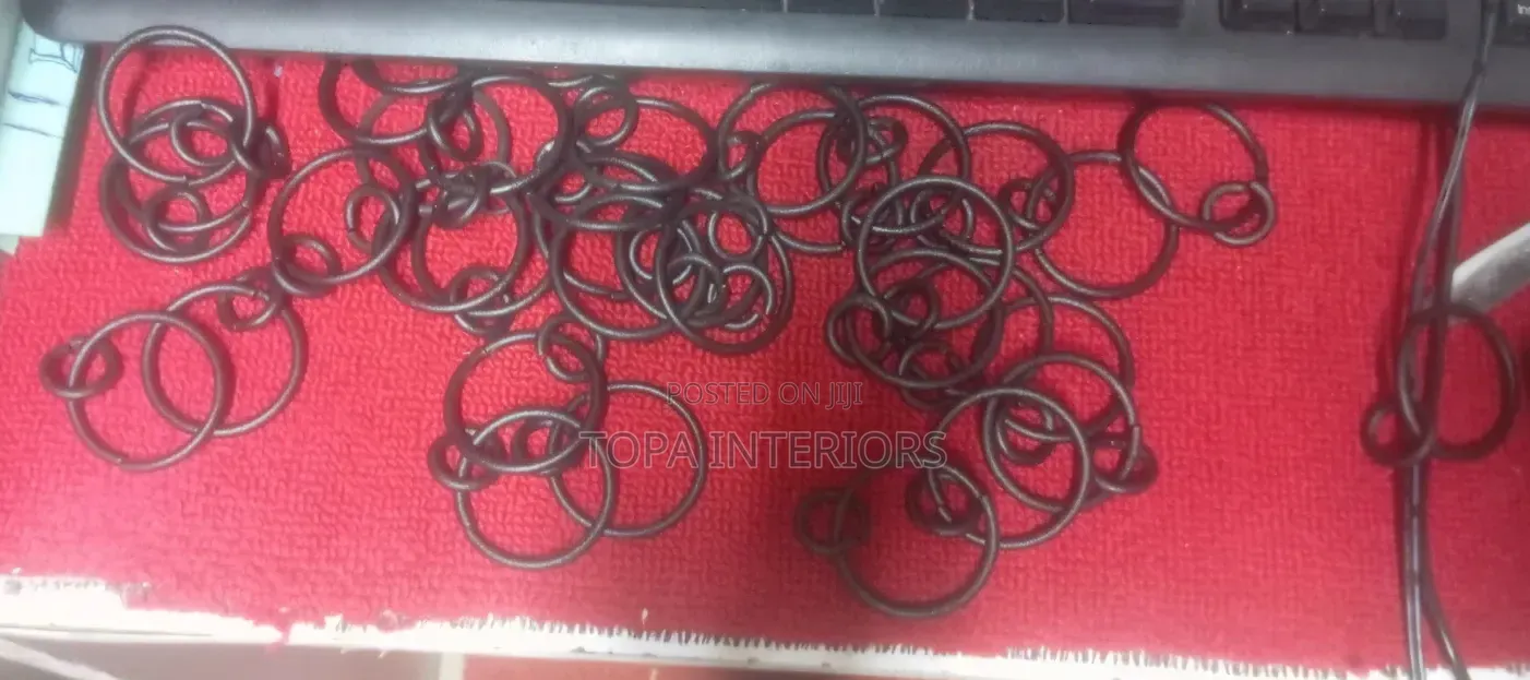 Metallic Black Curtain Rings