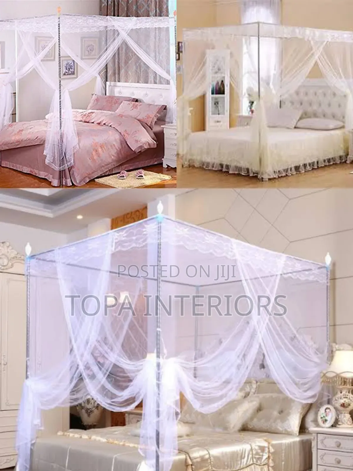 Protective Mesh Curtain Mosquito Nets With Four Stands