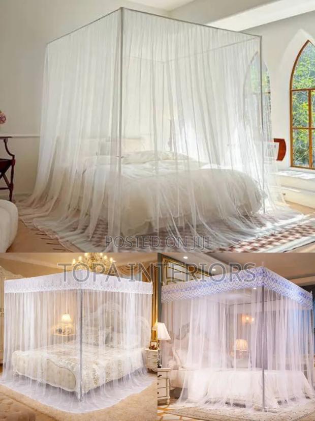 White Fine Mesh Mosquito Nets for Home and Hotel Beds
