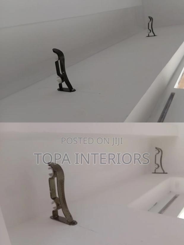Wall Mounted Metallic Double Curtain Pole Wall Brackets