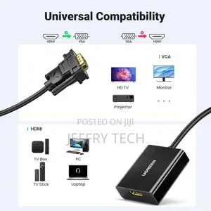Ugreen Hdmi to Vga, Hdmi to Vga Adapter Connector(Female to Male) With