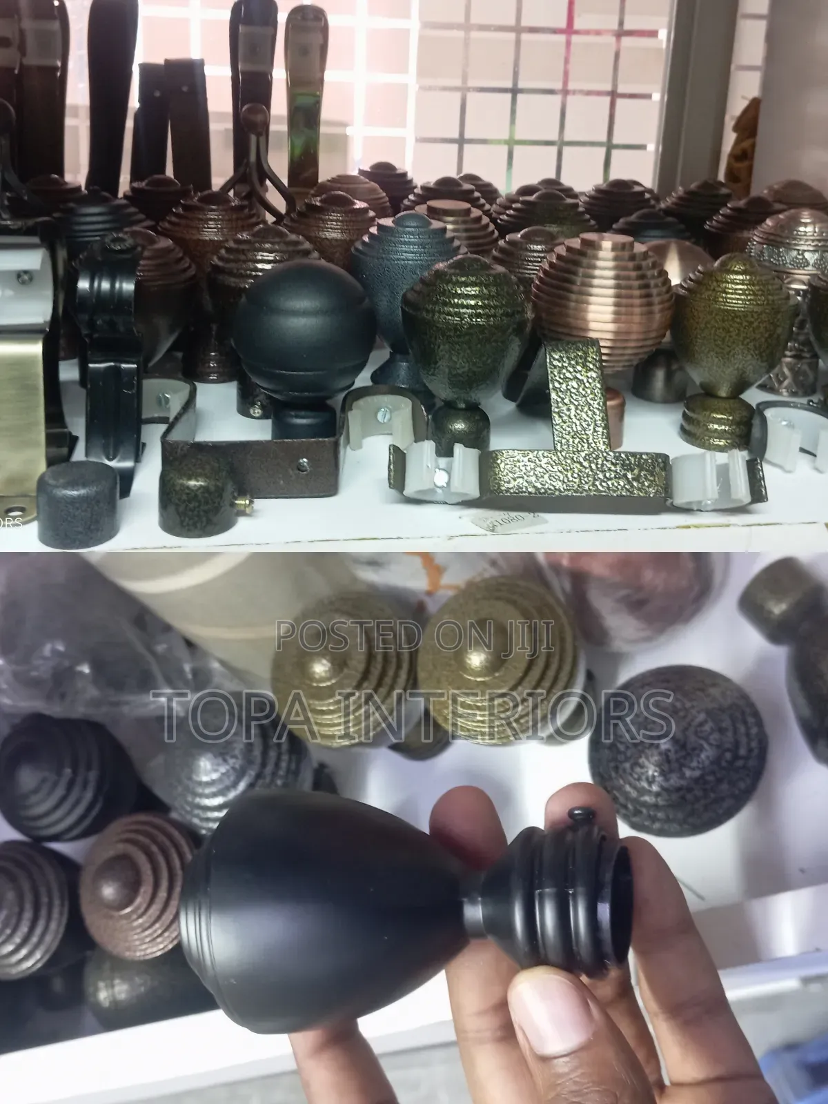 Decorative Finials or Flowers for Curtain Rod Tips