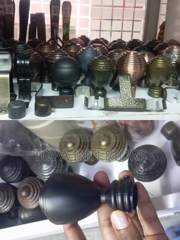 Decorative Finials or Flowers for Curtain Rod Tips