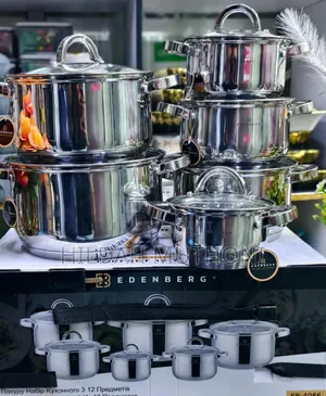 12pcs Edenberg Stainless Cookware Set