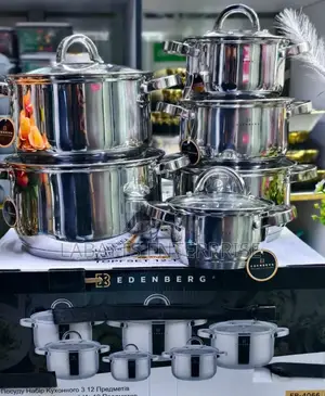 12pcs Edenberg Stainless Cookware Set