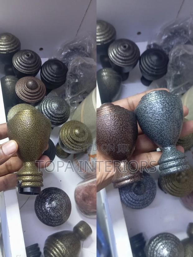 Curtain Rod Flowers or Finials for Pole End Decoration