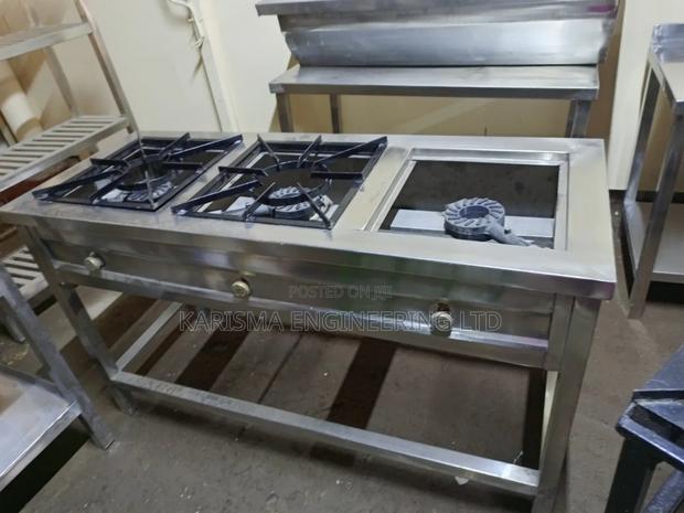 Commercial Stainless Steel Gas Cooker With Burner