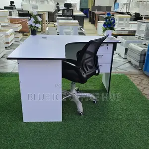 Modern L-Workstation With Ergonomic Mesh Chair