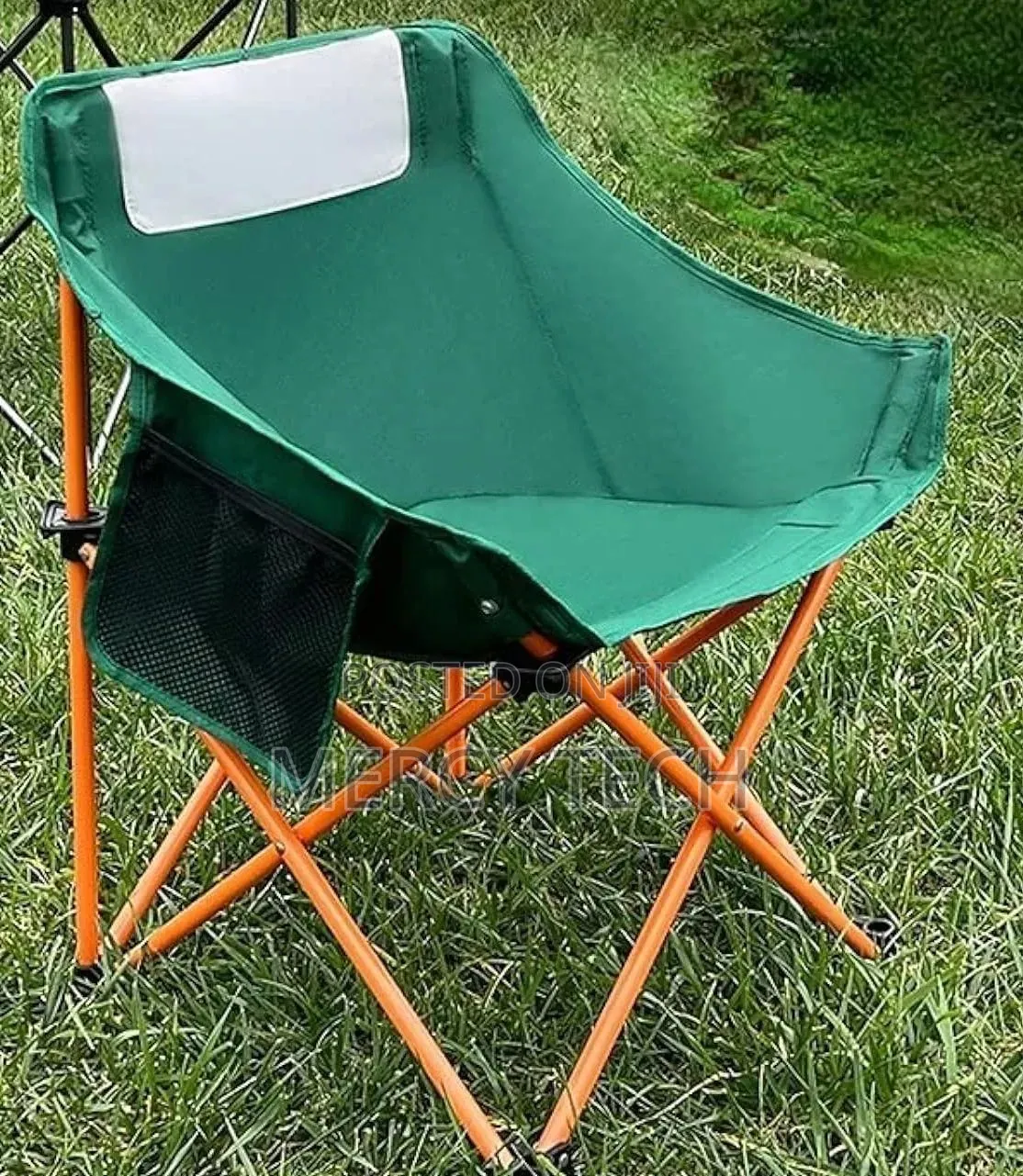 Foldable Outdoor Camping Chair – Green Orange