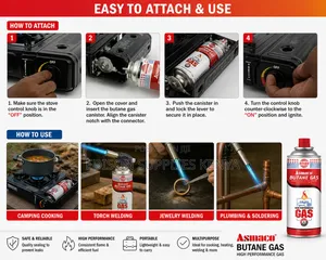 Butane Gas Canister 227g/395ml Flame Torch Can Fire Butane Gas Refill