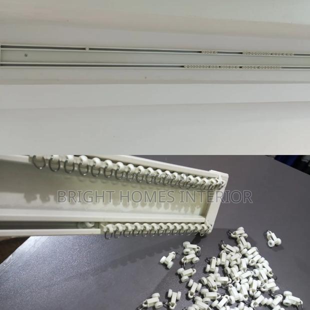 Ceiling Mounting Double Curtain Rail Which Support Weight - main view