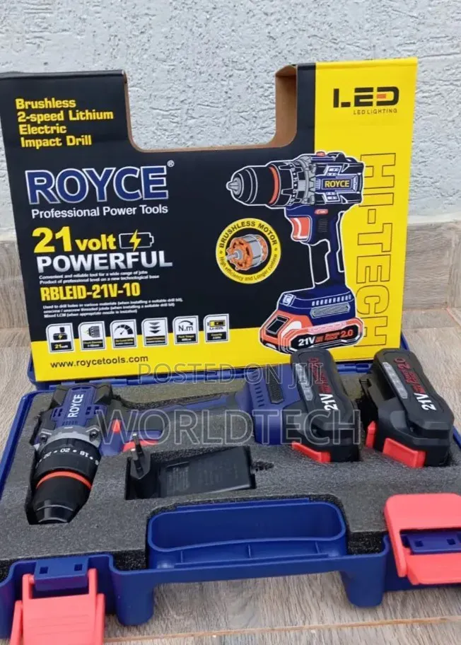 21v Royce Cordless Drill/ Royce Brushless Cordless Drill