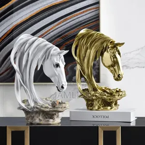 Stunning Deluxe White Gold Horse Head Decor - Gh