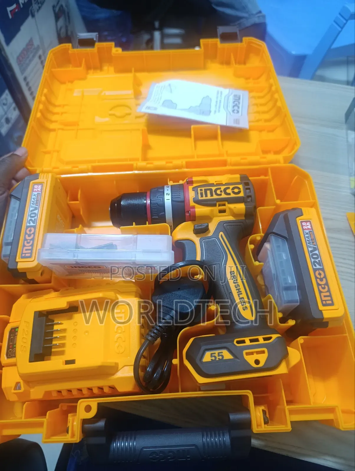 20v Brushless Incco Cordless/20v Brushless Incco Drill With 2 Battarie