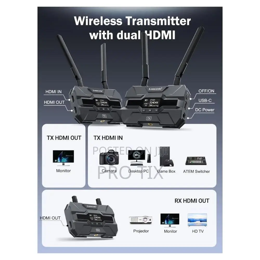 E100 2tir Hdmi Wireless Extender Kit Dual Transmitters