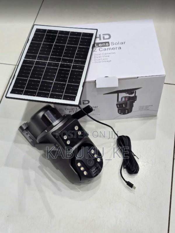 Solar PTZ Wifi Camera - Dual Lens Remote Security Device Ubox Camera - main view