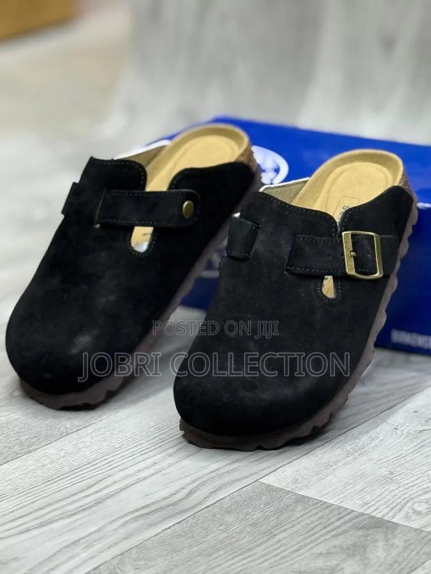 Black Suede Clogs