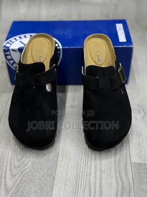 Black Suede Clogs