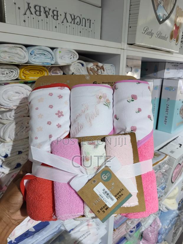 6pc Hooded Towels and Washcloths - thumbnail 2