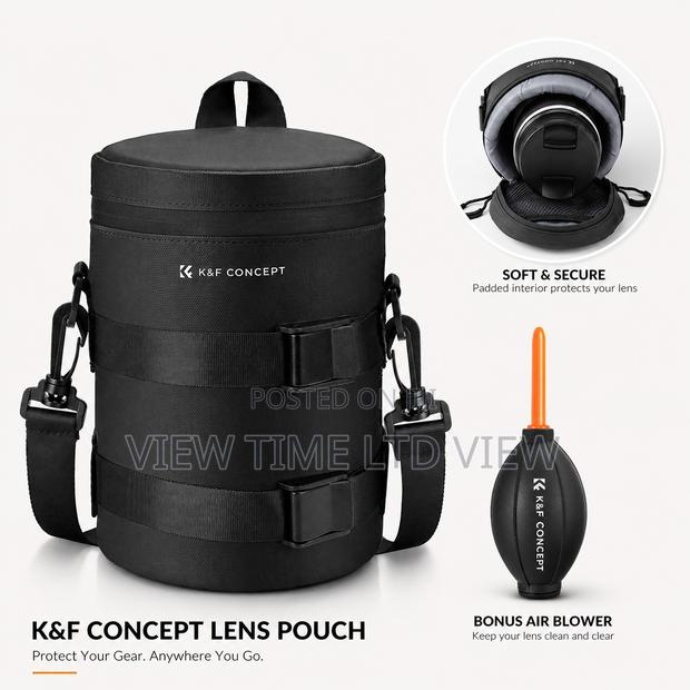 K F Concept Camera Lens Pouch – Below 3.5×7.1 (D X H) – Large