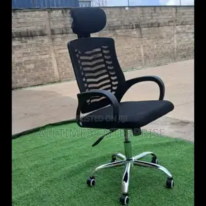 Secretarial Mesh Chair ~ Adjustable Headrest and Lumbar Support