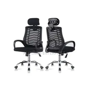 Secretarial Mesh Chair ~ Adjustable Headrest and Lumbar Support