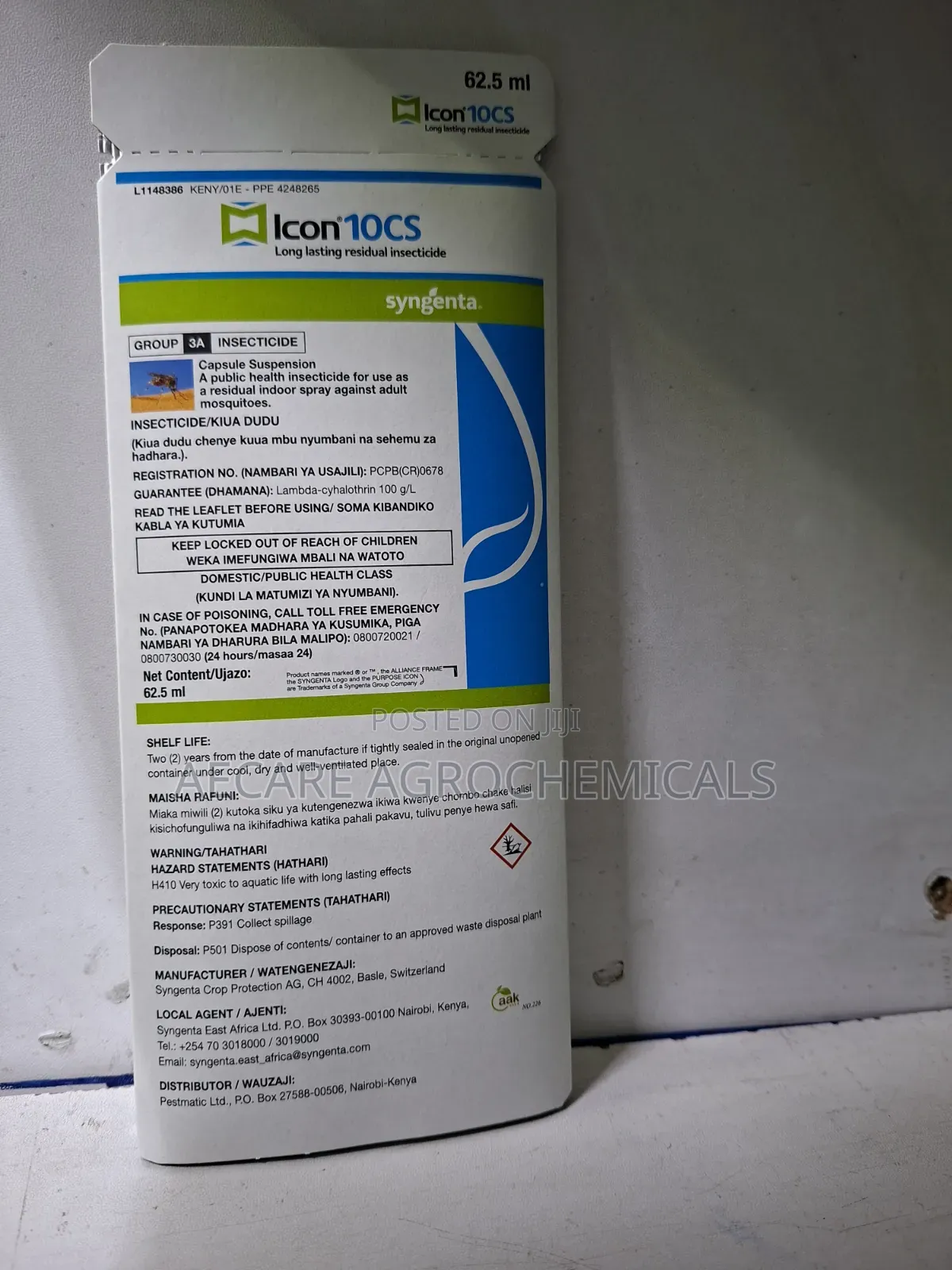 Icon 10cs Long Lasting Residual Insecticide 62.5ml