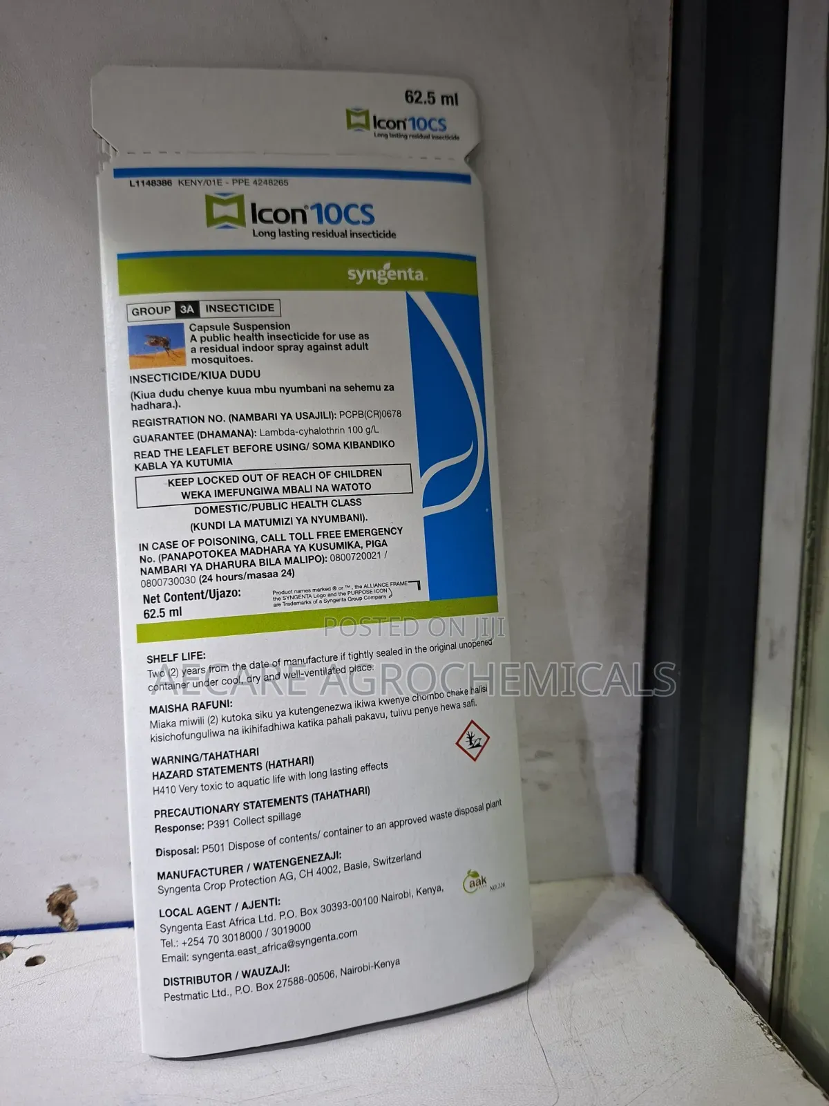 Icon 10cs Long Lasting Residual Insecticide 62.5ml