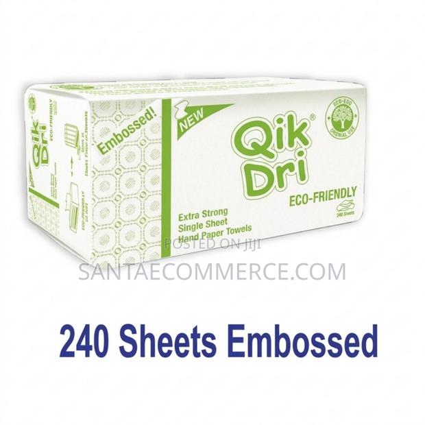 Qik Dri Eco-Friendly Embossed Hand Towels – 240 Sheets - main view