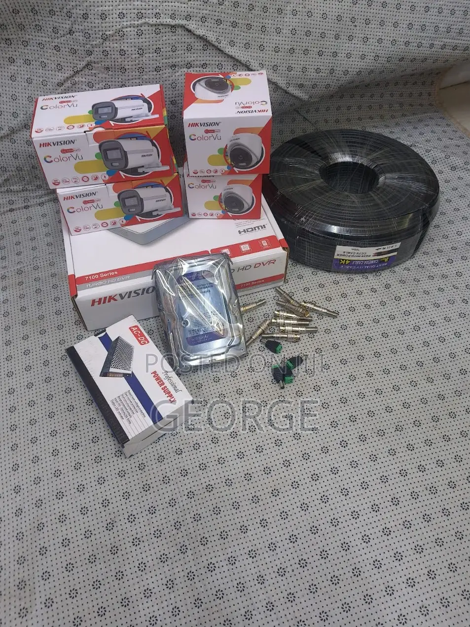 4 Set Hikvision CCTV Coloured 4 Channel Complete Kit