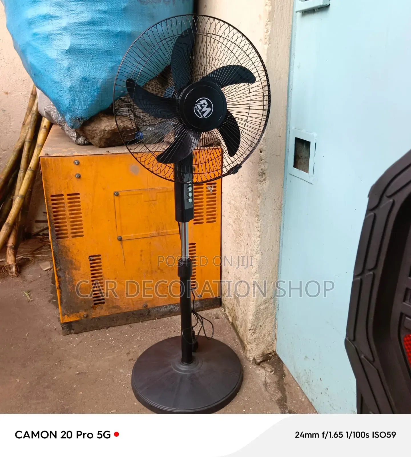 New 16" Electromate 5blade Design 3speed Setting Adjustable Height Fan