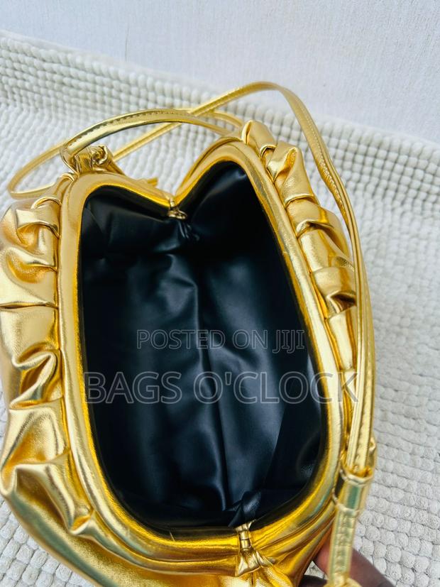 Versatile Metallic Gold Dumpling Bag / Crossbody Purse - thumbnail 2