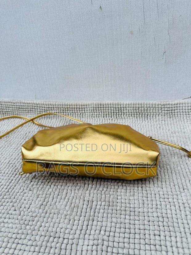Versatile Metallic Gold Dumpling Bag / Crossbody Purse - thumbnail 4