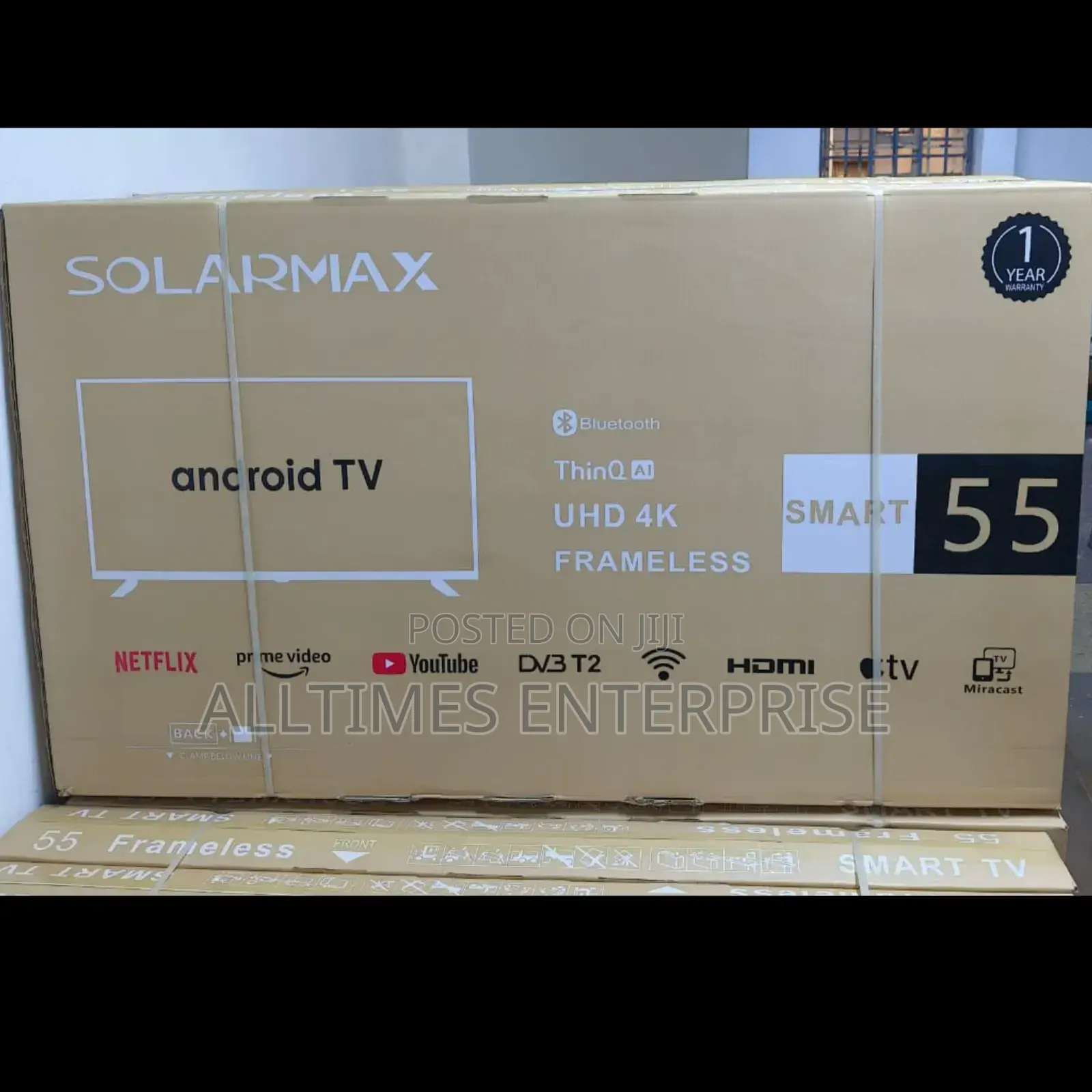 Solarmax 55" Smart Android Tv Frameless Uhd4k