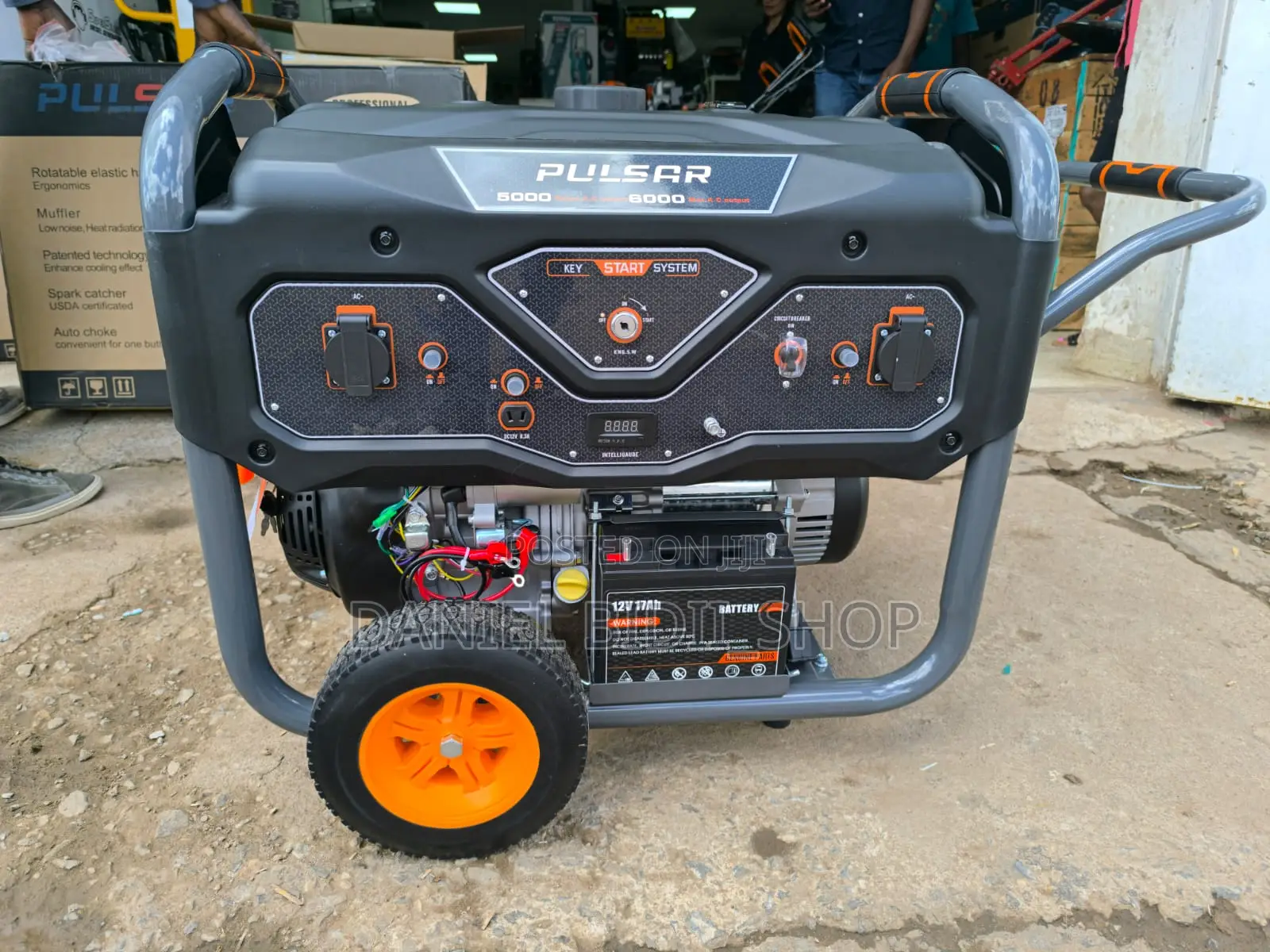 Gasoline Generator Pulsar 7.5kva Electric Start With Wheels Trolley