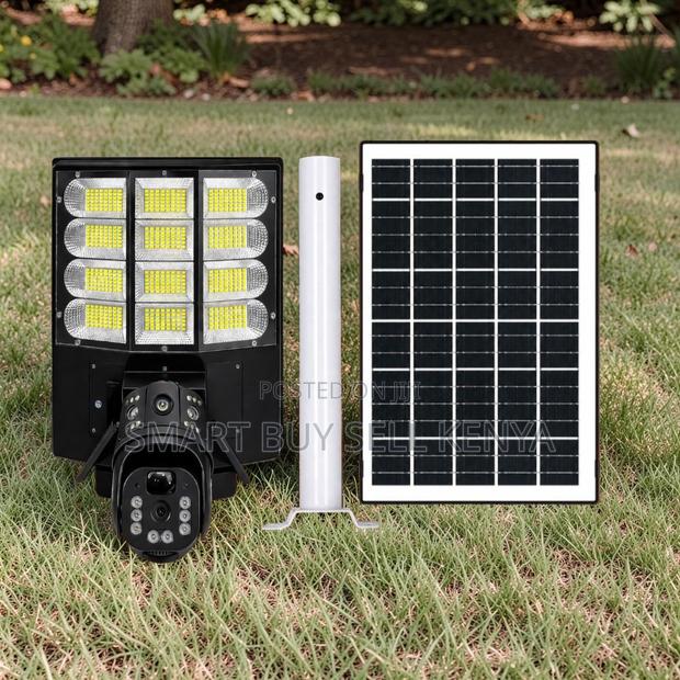 12mp 4g PTZ Multiple Lens Cloud Solar Camera With Solar Street Light