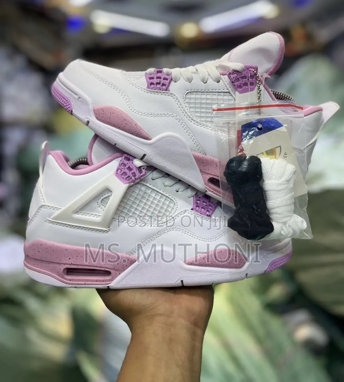 Air Jordan 4 Retro Og Fucshia White Size 36-41