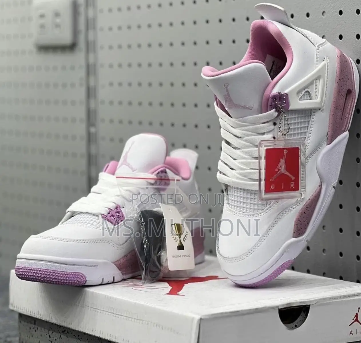 Air Jordan 4 Retro Og Fucshia White Size 36-41