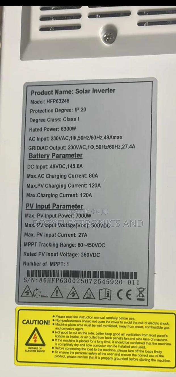Hybrid Solar Inverter 6.3kva - thumbnail 2
