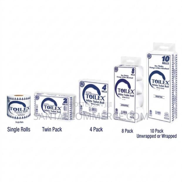 10 Pack Toilex White Toilet Roll 200 Sheets Ply Extra Thick