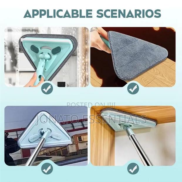 360° Rotating Triangle Mop for Wall, Ceiling Window Cleaning - thumbnail 4