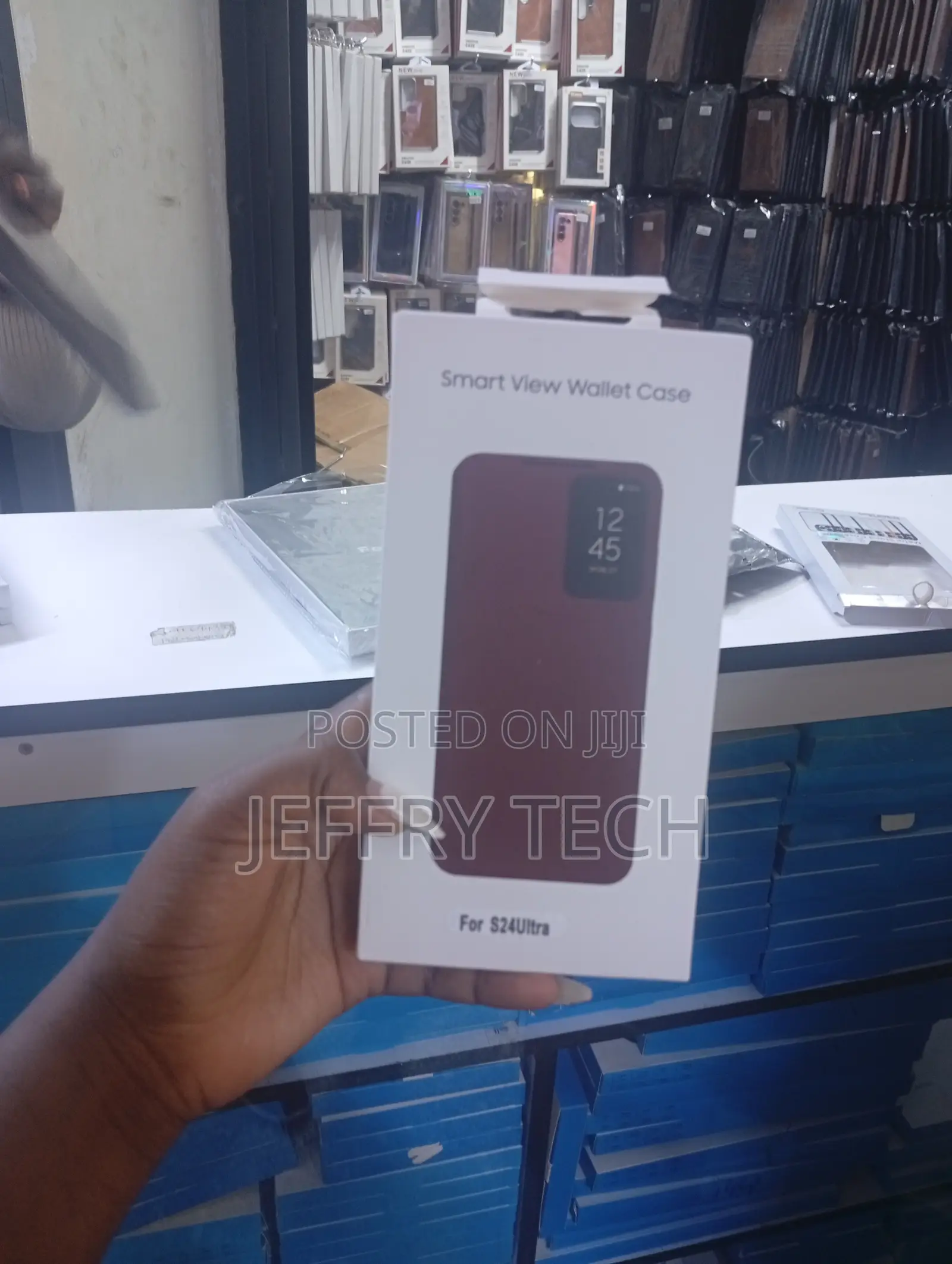 Samsung Galaxy S24 Ultra Smart View Wallet Case in Maroon