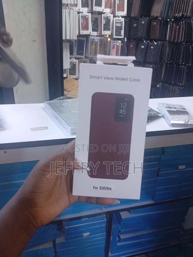 Samsung Galaxy S24 Ultra Smart View Wallet Case in Maroon - main view