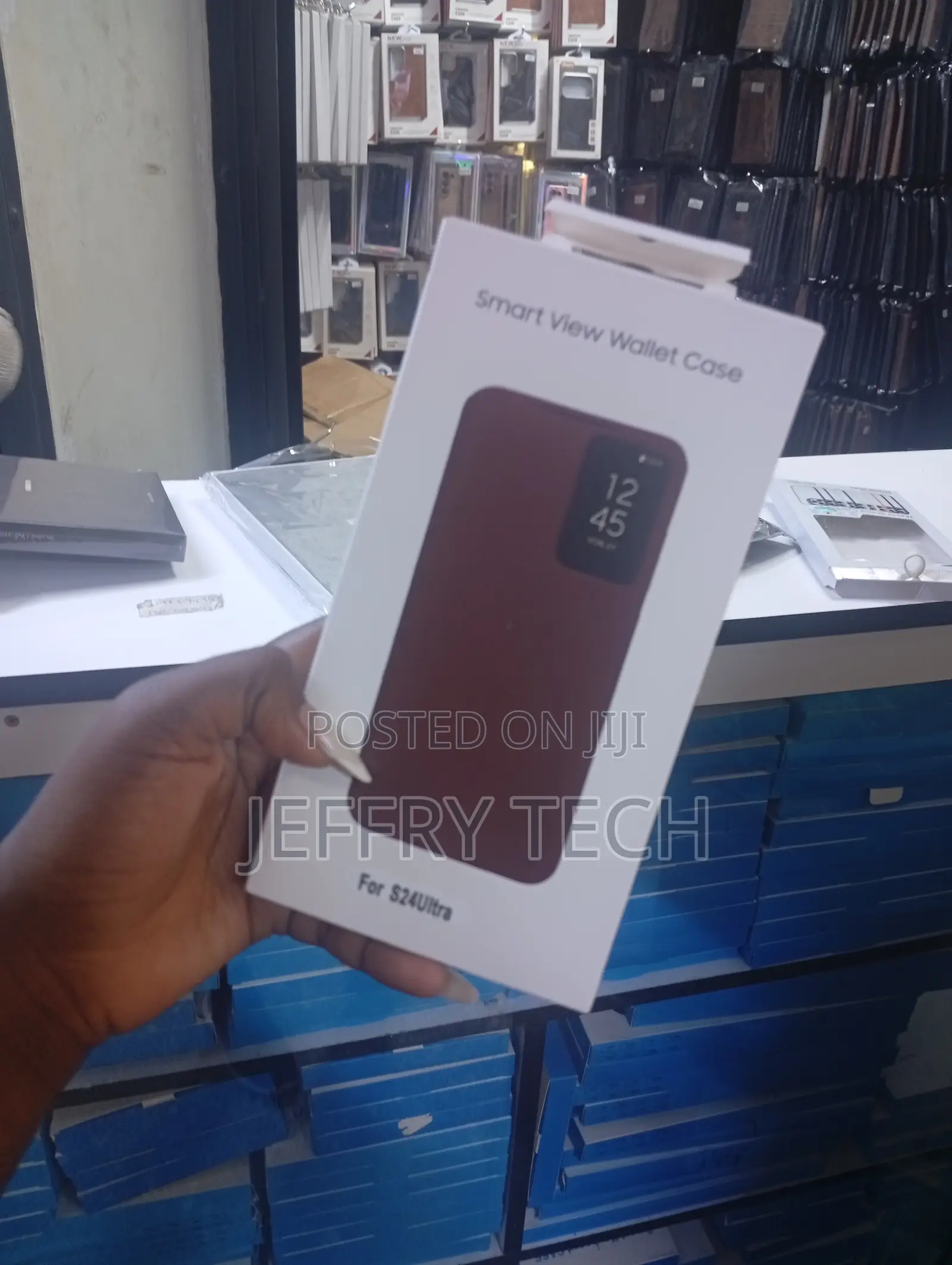 Samsung Galaxy S24 Ultra Smart View Wallet Case in Maroon