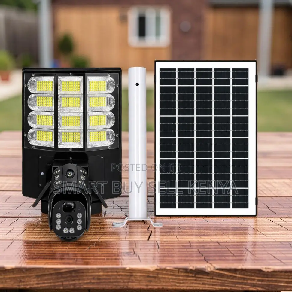12mp 4g PTZ Multiple Lens Auto Solar Camera With Led Solar Streetlight