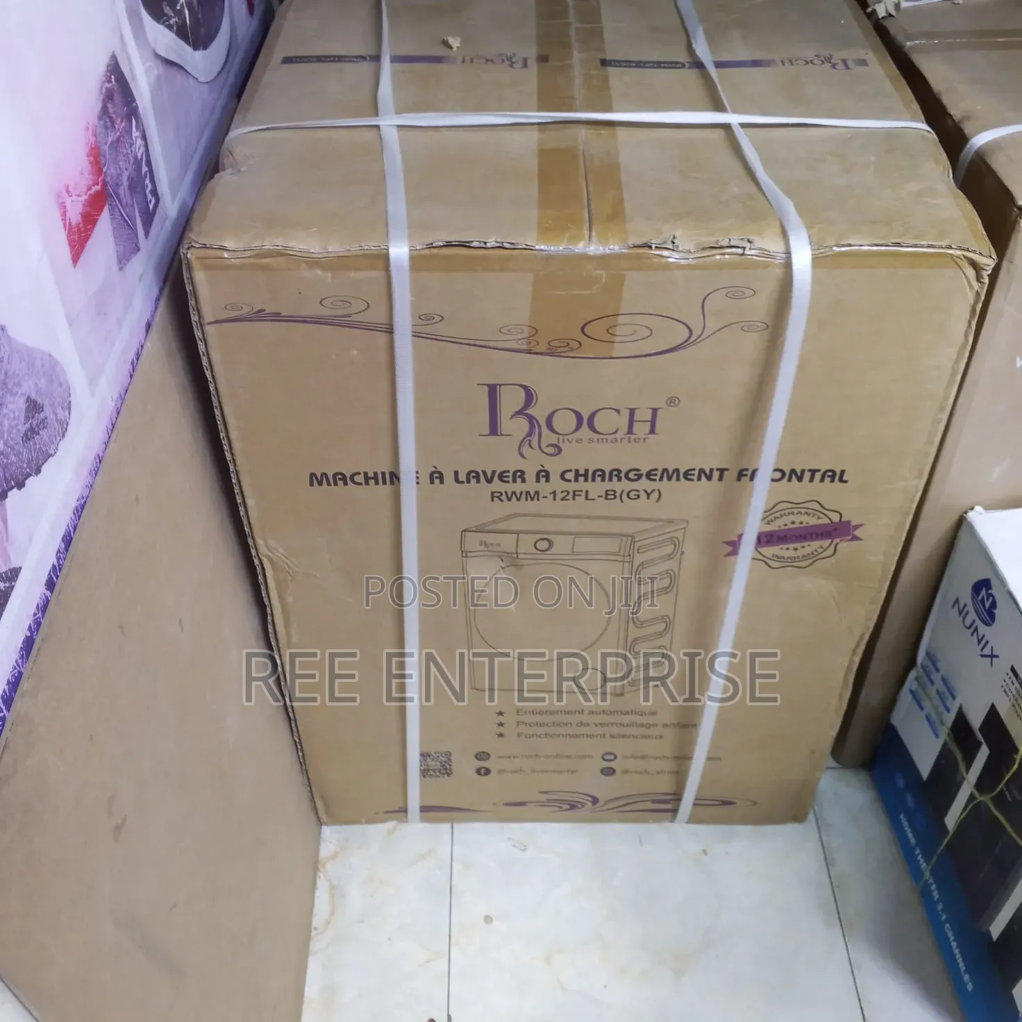 Roch 12kg Front Load Washing Machine RWM-12fl-B(Gy)