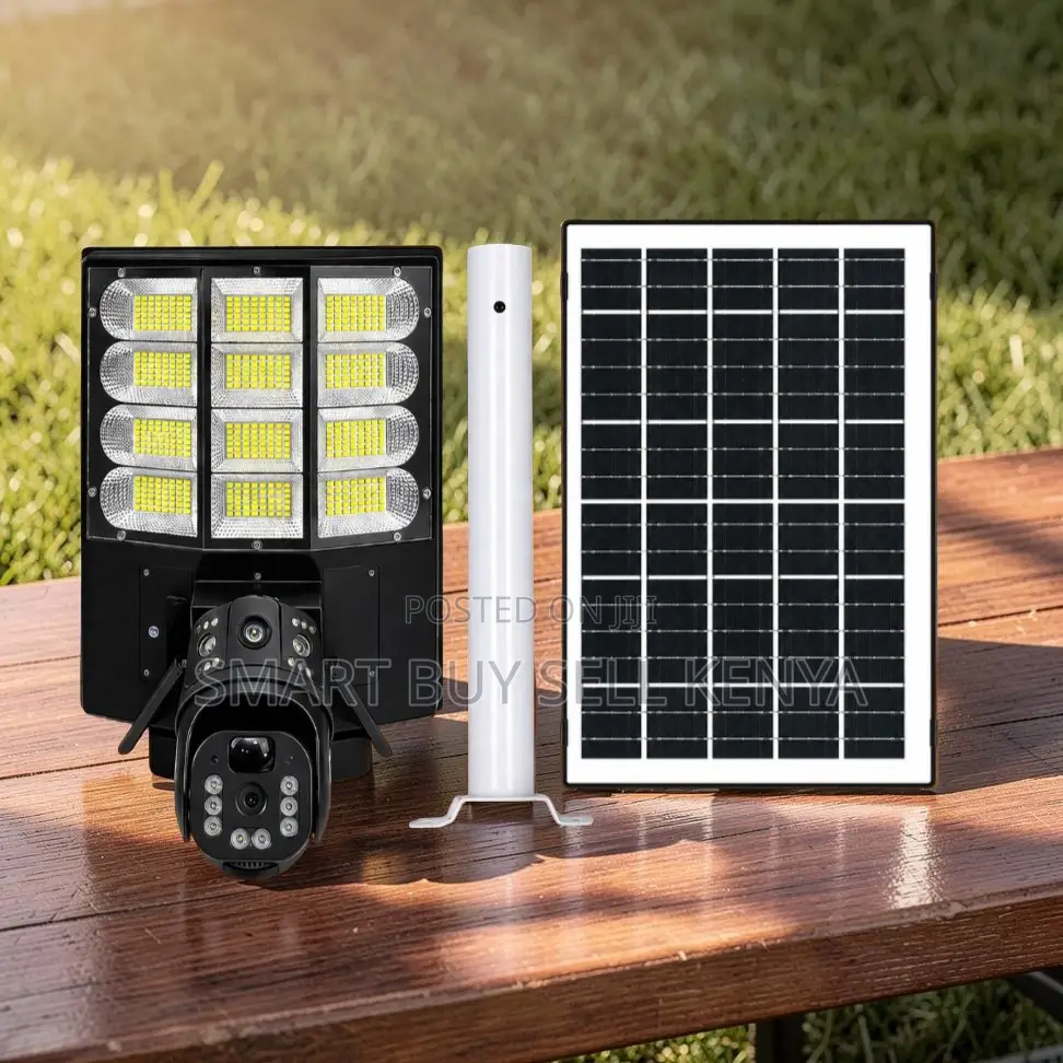 Waterproof 12mp 4g PTZ Multiple Lens 4g Camera With Solar Street Light
