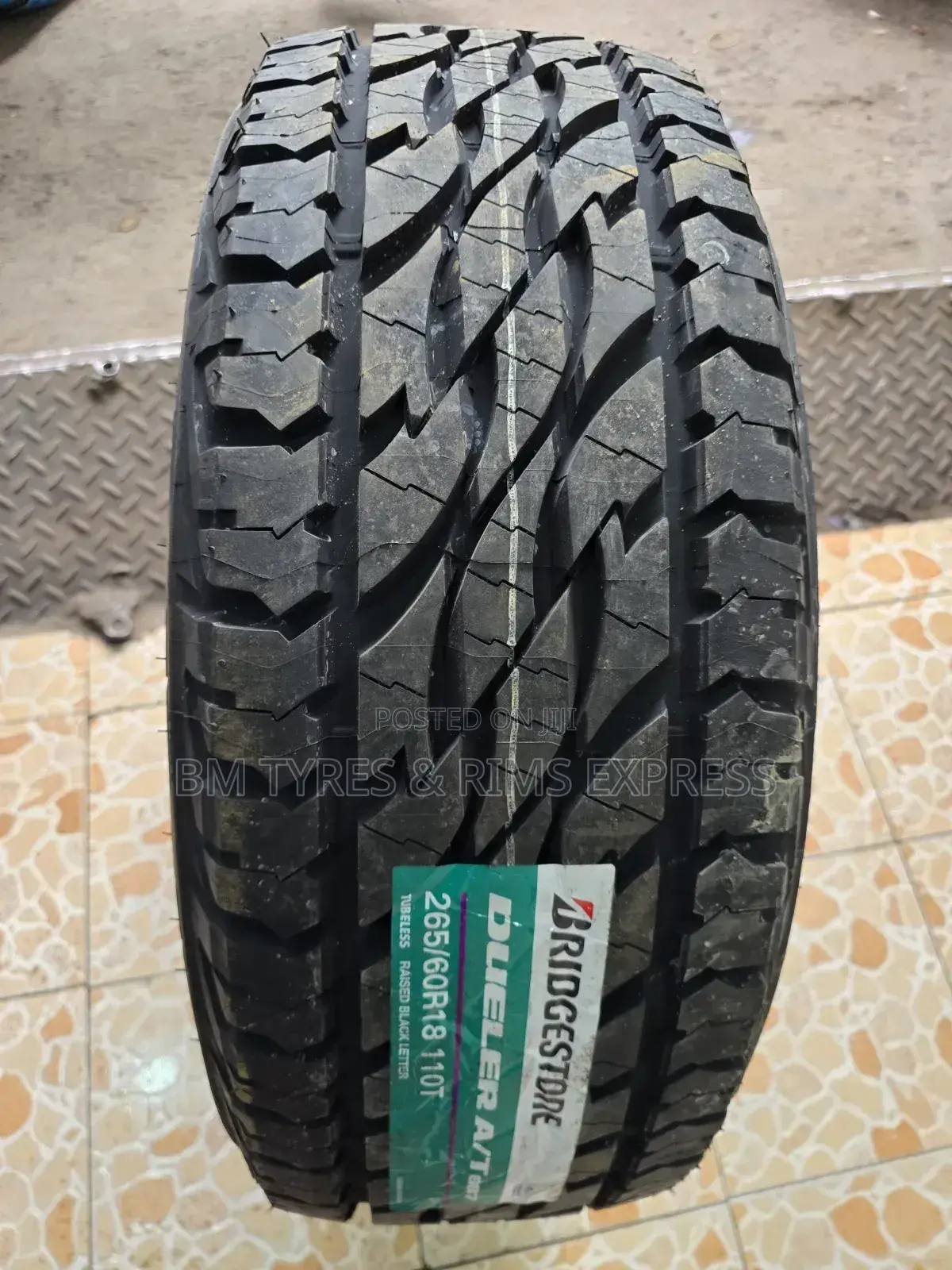 265 /60 R18 Bridgestone Tyres (All Terrein) Indonesia.
