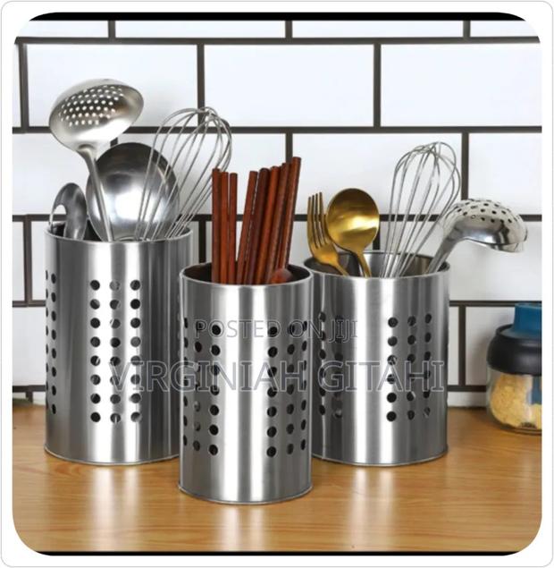 Stainless Steel Cutlery Holder Spoons Chopsticks Kitchen Organiser
