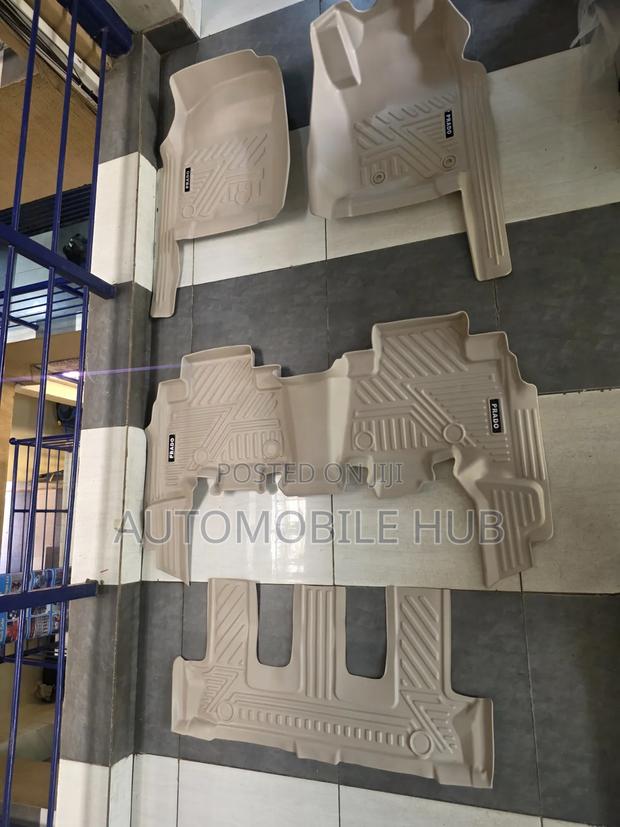 Toyota Prado 2010–2023 Beige 5d Tpe Floor Mats Full Set - main view